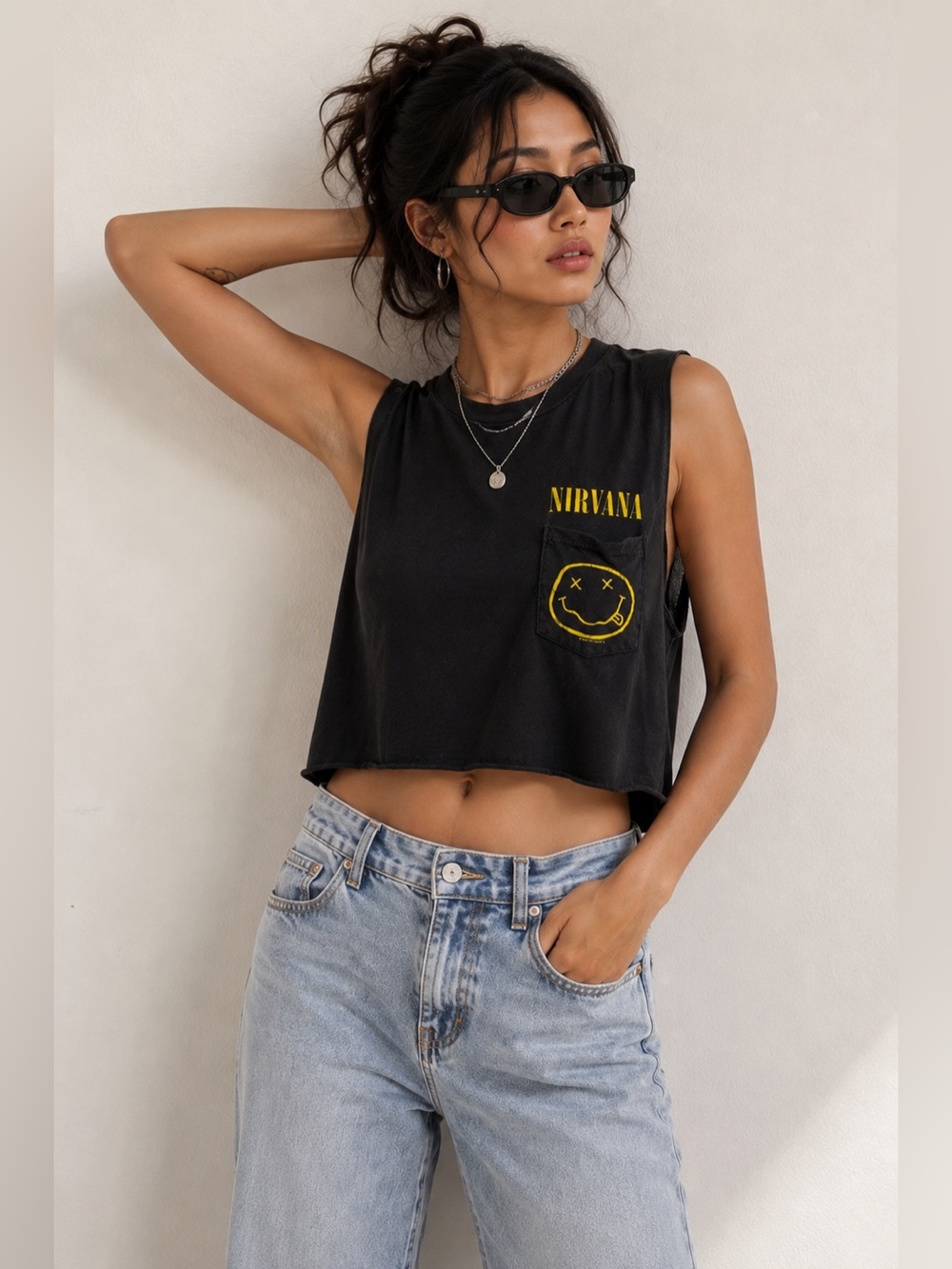 Nirvana Graphic Pocket Tank Top – Size S